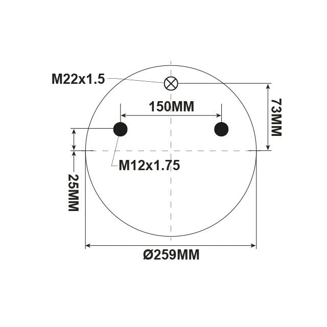2 X Airspring AS0255 Assembly with BPW30K piston for DAF, SCANIA, BPW ( RH+LH)
