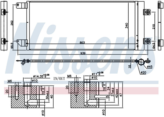 1 x Nissens Aircon Condenser 940495 for eg. MAN TGX-SERIES (2007) TGX 18.680 etc