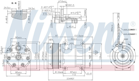 A/C Compressor DAF CF SERIES (2013 - onwards) 890221,2013750 , 1935617, 2043453